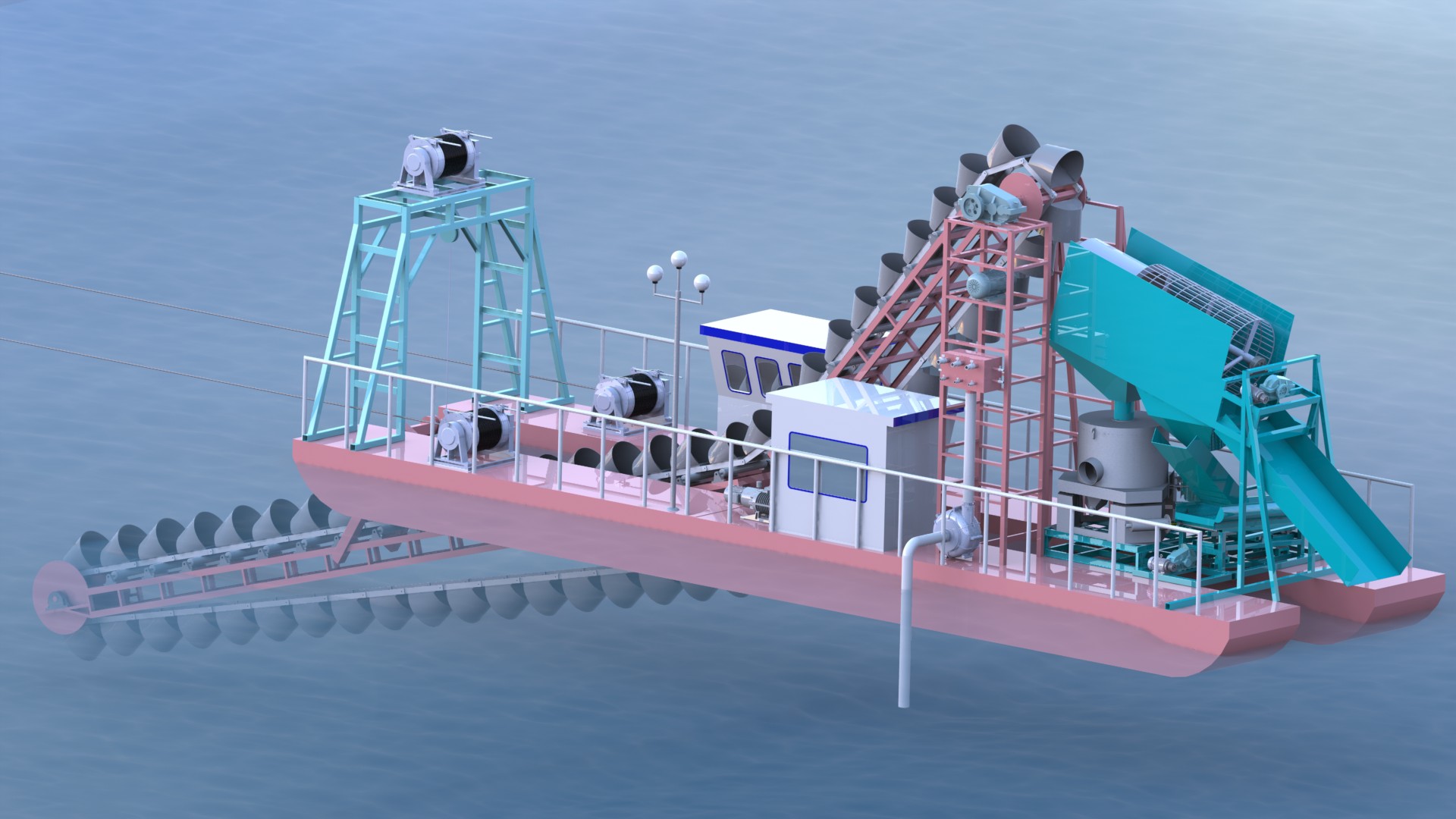 Dredging Depth 10m-Sand Sand Chain Dredgre Diagram